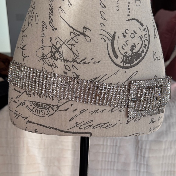 Silver Rhinestone Belt - Picture 1 of 11